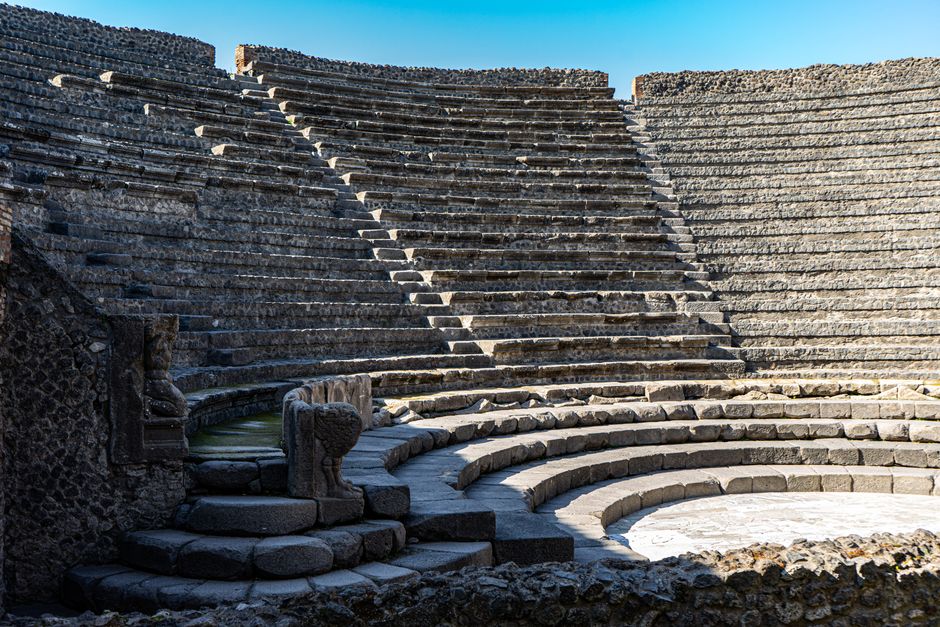 Explore the ancient Roman amphitheatre in Pompeii, offering a glimpse into history and architecture