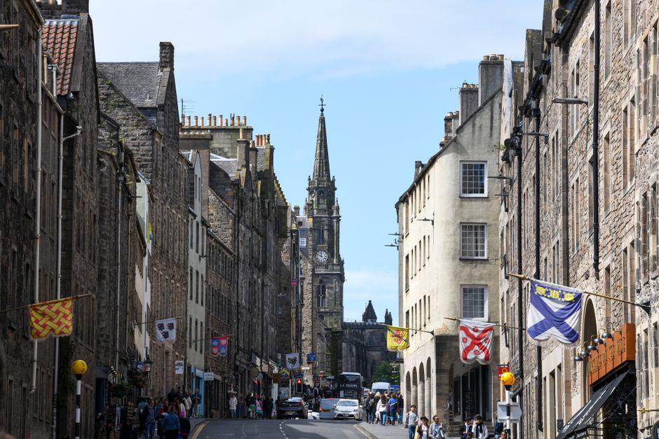Stunning daytime view of the historic Royal Mile in Edinburgh, capturing its charm and architecture